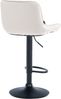 Barhocker 2er Set TAMPA - Creme, Samt, Schwarz Barhocker mit Lehne Barstuhl Tresenhocker Tresenstuhl Kneipenhocker Kneipenstuhl Bild 4