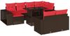 vidaXL 11-teiliges Gartensofa-Set mit Kissen, braun, Polyrattan 3274587 Bild 2