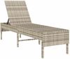 vidaXL Sonnenliege mit Auflage Hellgrau 55x200x44 cm Poly Rattan 4104105 Bild 4
