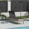 vidaXL Sonnenliege mit Auflage Hellgrau 55x200x44 cm Poly Rattan 4104105 Bild 3