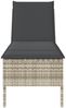 vidaXL Sonnenliege mit Auflage Hellgrau 55x200x44 cm Poly Rattan 4104105 Bild 5