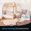 KHG Bücher-Standregal weiß für Kinder mit 3 offenen Fächern, freistehendes Kinderregal für Bücher und Spielzeug - 64 x 59 x 53 cm Bild 3