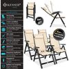 KESSER® Gartenstuhl Hochlehner mit Armlehnen | Aluminium Klappstuhl inkl. Kopfkissen Campingstuhl 7-Fach Verstellbar Rückenlehne | Atmungsaktiv & Wetterfest | Klappbar & Anti-Rutsch Beige, 4 Stück Bild 2