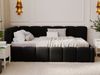 GRAINGOLD Cloud One Jugendbett 90x200, Einzelbett mit Bettkasten, mit Lattenrost, Velour-Stoff, Links, Schwarz Bild 4