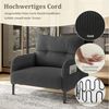 BlingBin Sessel Relaxsessel Polsterstuhl Loungesessel (1-St, Cordstoff, Armlehnen mit Seitentaschen auf beiden Seiten), für Wohnzimmer, Schlafzimmer, Arbeitszimmer, 67x75x79 cm Bild 4