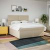 vidaXL Boxspringbett mit Matratze Creme 180x200 cm Stoff 3292865 Bild 4