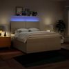 vidaXL Boxspringbett mit Matratze Creme 180x200 cm Stoff 3292865 Bild 5