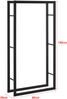 Kaminholzregal Täby Stahl 80x25x150 cm Schwarz [en. casa] Bild 2