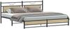 vidaXL Metallbett ohne Matratze Sonoma-Eiche 193x201 cm 3325122 Bild 3