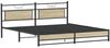 vidaXL Metallbett ohne Matratze Sonoma-Eiche 193x201 cm 3325122 Bild 5