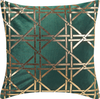 Kissen 2er Set Geometrisches Muster CASSIA 45 x 45 cm Dunkelgrün Bild 4