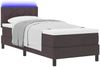 vidaXL Boxspringbett mit Kopfteil Dunkelbraun 80 x 200 cm Stoff 3342243 Bild 3