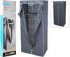 Koopman Campingschrank Kleiderschrank Stoffschrank 160x75 cm Grau Stecksystem (1-St) 160x75x46cm, Kleideraufbewahrung, Metall / Polyester, Bügelstange Bild 4
