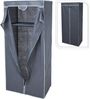 Koopman Campingschrank Kleiderschrank Stoffschrank 160x75 cm Grau Stecksystem (1-St) 160x75x46cm, Kleideraufbewahrung, Metall / Polyester, Bügelstange Bild 2