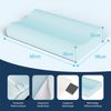 ROYGBIV Kopfkissen Ergonomisches Nackenkissen aus Memory Foam, Wellendesign, Atmungsaktiver & Waschbarer Bezug 60 x 38-10/12 cm Bild 3
