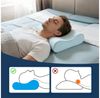 ROYGBIV Kopfkissen Ergonomisches Nackenkissen aus Memory Foam, Wellendesign, Atmungsaktiver & Waschbarer Bezug 60 x 38-10/12 cm Bild 2