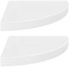 vidaXL Eck-Schweberegale 2 Stk. Hochglanz-Weiß 35x35x3,8 cm MDF 323908 Bild 2