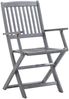 vidaXL Klappbare Gartenstühle 6 Stk. mit Kissen Massivholz Akazie 3065426 Bild 4