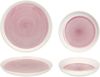 12tlg Tafelservice Reactive Glaze Paris 6 Pers. Speiseteller Suppenteller Pink Bild 5