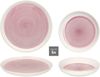 12tlg Tafelservice Reactive Glaze Paris 6 Pers. Speiseteller Suppenteller Pink Bild 4