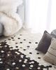 Teppich Kuhfell beige / braun 140x200 cm Patchwork Kurzflor EYIM Bild 3