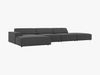 Micadoni Ecksofa Jodie 5-Sitzer Links Samt Bluvel Grau Bild 3