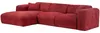 Vente-unique - POGNI Sofa StoffStoff Rot - B 165 cm x H 73 cm x L 280 cm Bild 2