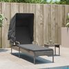 vidaXL Sonnenliege mit Dach Grau Poly Rattan 368190 Bild 3