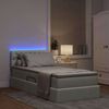 vidaXL LED-Speicherbett mit Matratze Hellgrau 90 x 190 cm Samt 3371421 Bild 5