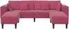 vidaXL Sofa 3 pcs Weinrot 250 x 188 x 76 cm Samt 3335176 Bild 4