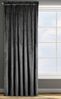 Samtvorhang Velours Vorhänge zum Wohnzimmer Prachtvoll Elegant schwarz 140x270 cm Kräuselband Bild 2