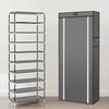 JEOBEST Schuhregal Schuhschrank 10 Ebenen, Metallgestell, Shoe Rack Schuhaufbewahrung mit Staubdichtem Bild 3