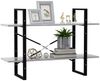 vidaXL Bücherregal 2 Fächer Betongrau 100x30x70 cm Holzwerkstoff 806471 Bild 4