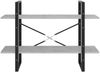 vidaXL Bücherregal 2 Fächer Betongrau 100x30x70 cm Holzwerkstoff 806471 Bild 5