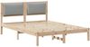vidaXL Bettrahmen Hellgrau 135 x 190 cm Massives Kiefernholz 878129 Bild 2