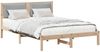 vidaXL Bettrahmen Hellgrau 135 x 190 cm Massives Kiefernholz 878129 Bild 3