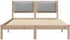 vidaXL Bettrahmen Hellgrau 135 x 190 cm Massives Kiefernholz 878129 Bild 5