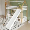 Etagenbett mit Rutsche, Zaun, Leiter und Rausfallschutz, 90x200 cm, Nur 1 Lattenrost, Kinderbett, Spielbett, Kiefer Bild 3