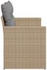 vidaXL Gartensofa mit Kissen 2-Sitzer Beige Poly Rattan 366105 Bild 5
