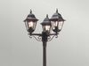 Landhausstil LED Straßenlaterne 3-flammig mit Bleiglas, Höhe 227cm Bild 5