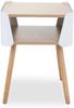 Nachttisch Birte / 300.001739, Holzwerkstoff, Stahl, Weiß, Holzfarben, 40 x 55 x 40 cm Bild 2