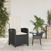 vidaXL Gartensessel Verstellbar mit Kissen Schwarz Poly Rattan 365160 Bild 3