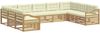 vidaXL Outdoor-Sofagarnitur 9 pcs Weiß und Creme 404 x 245,5 x 73 cm 3391170 Bild 2