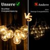 Athlix Lichterkette Outdoor Lichterkette LED Strom Außen Wetterfest G40 Glühbirne Garten, mit Fernbedienung, Robust & wetterfest, Dimmbares Licht Bild 4