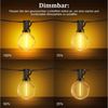 Athlix Lichterkette Outdoor Lichterkette LED Strom Außen Wetterfest G40 Glühbirne Garten, mit Fernbedienung, Robust & wetterfest, Dimmbares Licht Bild 2