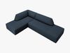 Micadoni Ecksofa Ruby 4-Sitzer Links Strukturierter Stoff Ottawa Marineblau Bild 3