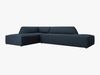 Micadoni Ecksofa Ruby 4-Sitzer Links Strukturierter Stoff Ottawa Marineblau Bild 2