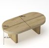 Couchtisch H 41,5 x B 120 x T 60 cm, ovaler Wohnzimmertisch in Natur, MDF mit Holzfurnier Bild 5