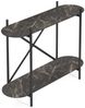Moderne Design Konsole MARMOL-Plus 100cm schwarz Marmor-Dekor Metallgestell Bild 3
