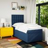 vidaXL Boxspringbett mit Matratze Blau 90x200 cm Stoff 3292691 Bild 4